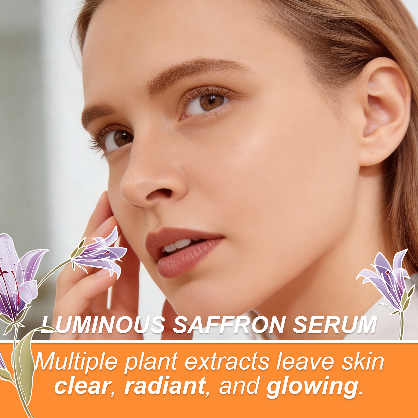 Saffron Serum ¨C Anti-Wrinkle, Brightening & Hydrating Face Essence for Fine Lines