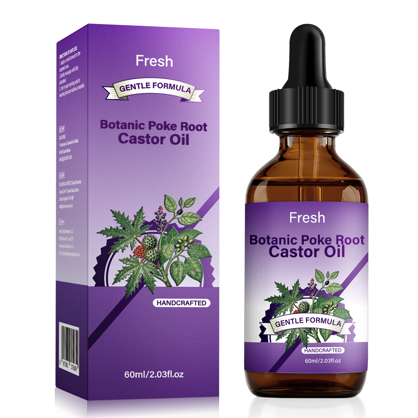 Botanical Body Oil ¨C Universal 60ml | Pokeweed & Castor Oil Blend | Soothes Tension & Discomfort