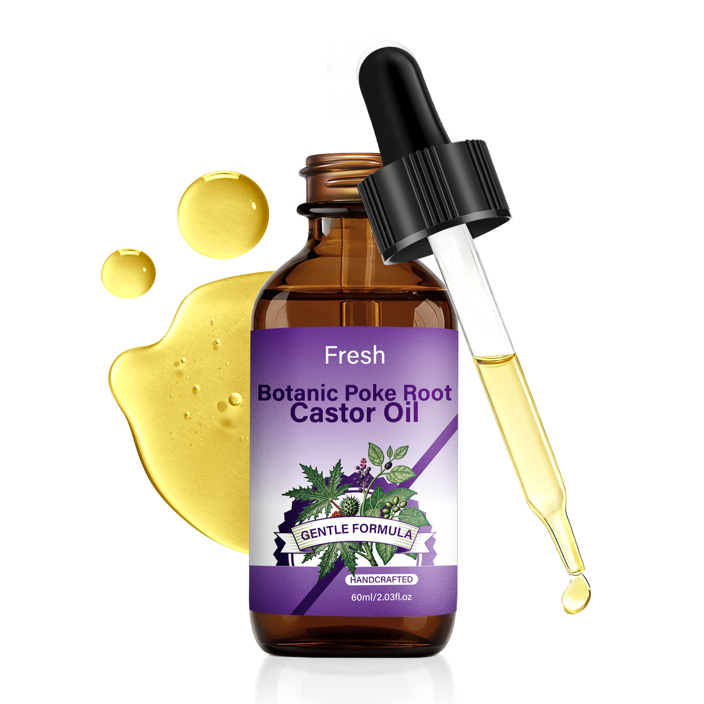 Botanical Body Oil ¨C Universal 60ml | Pokeweed & Castor Oil Blend | Soothes Tension & Discomfort