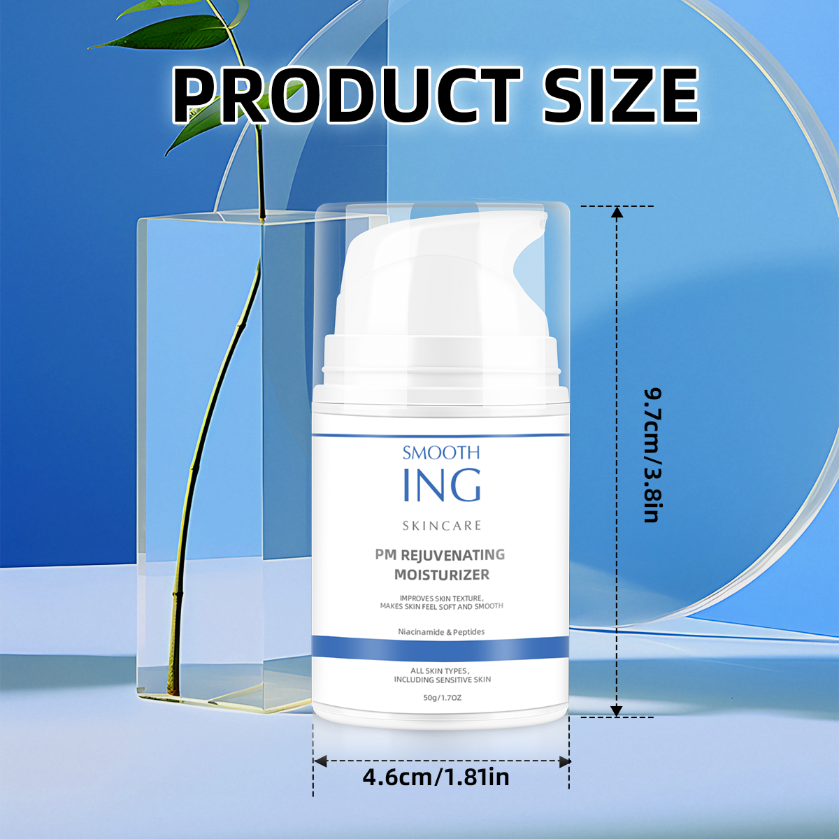 Evening Renewal Moisturizer ¨C Universal 50ml Pump Bottle | Helps Restore Skin Elasticity & Vitality