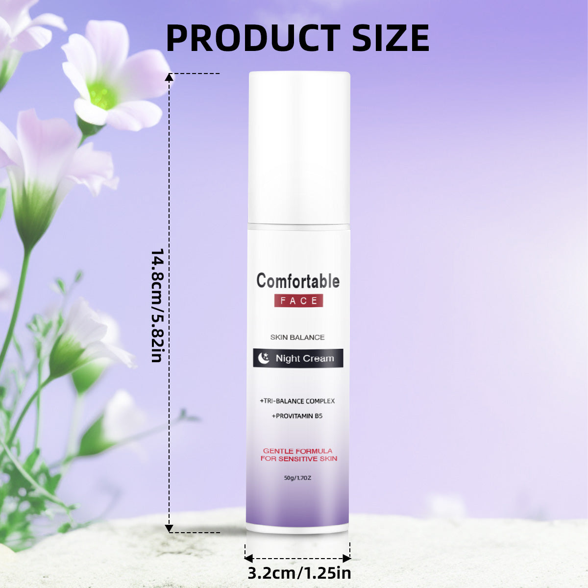Skin Balance Night Cream ¨C Universal 50ml Pump Bottle | Non-Comedogenic for Sensitive Skin