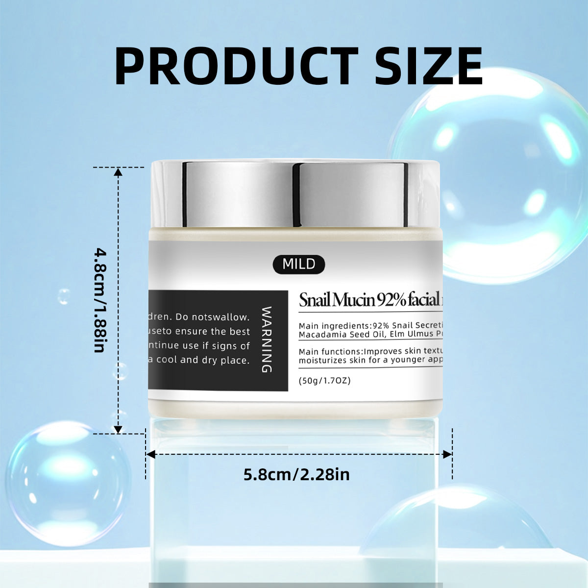 Snail Secretion Filtrate Face Moisturizer ¨C Universal 50g | Fast-Absorbing, Lasting Hydration