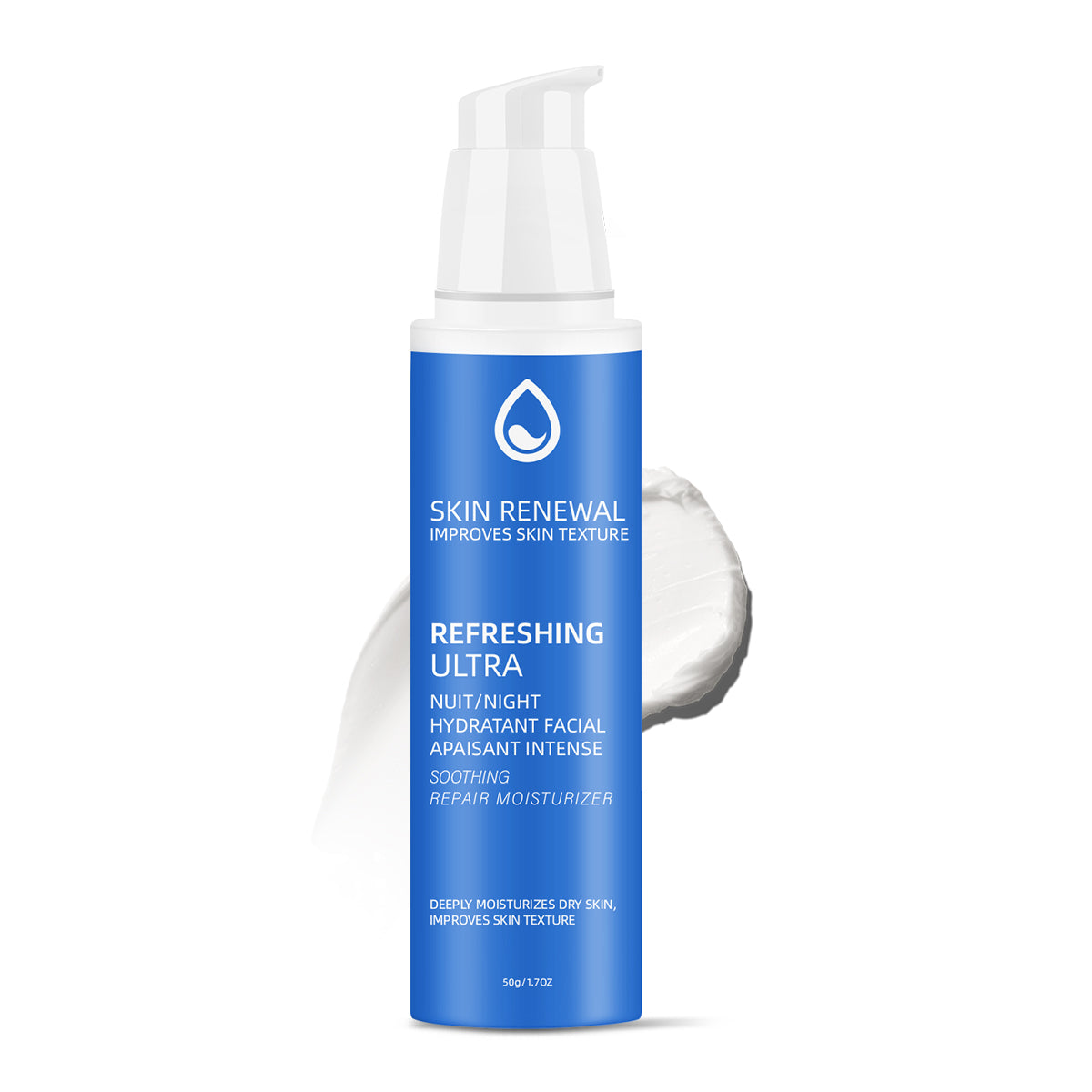 Facial Soothing Moisturizer ¨C Universal 50g Pump Bottle | Night Cream with Calming Complex