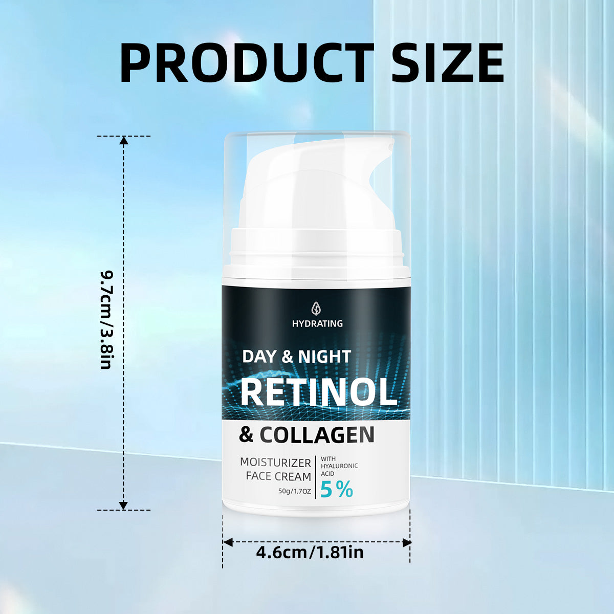 Day & Night Moisturizer ¨C Universal 50g Pump Bottle | Reduces Wrinkles, Firms & Boosts Elasticity