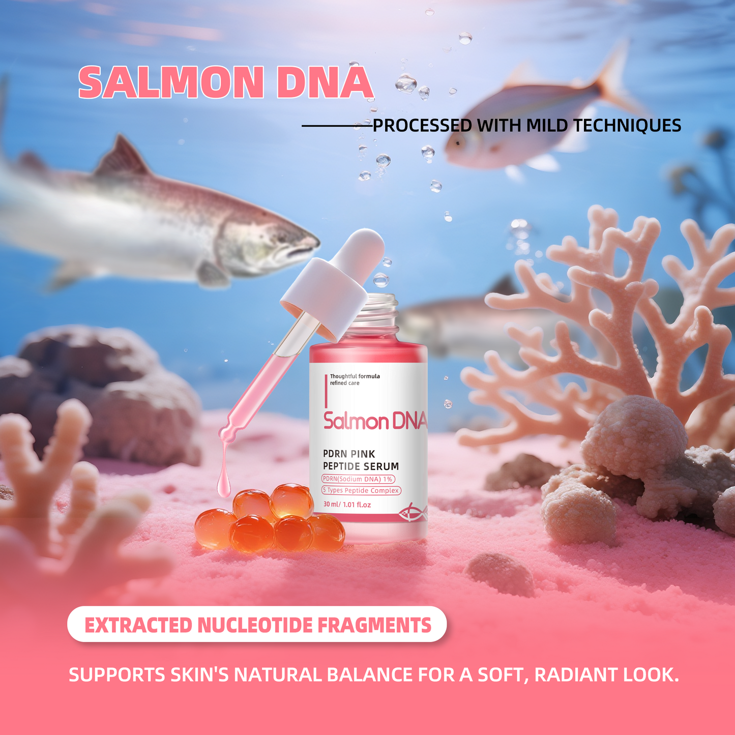 Salmon DNA PDRN Pink Serum ¨C Universal 30ml | Skin-Nourishing Formula