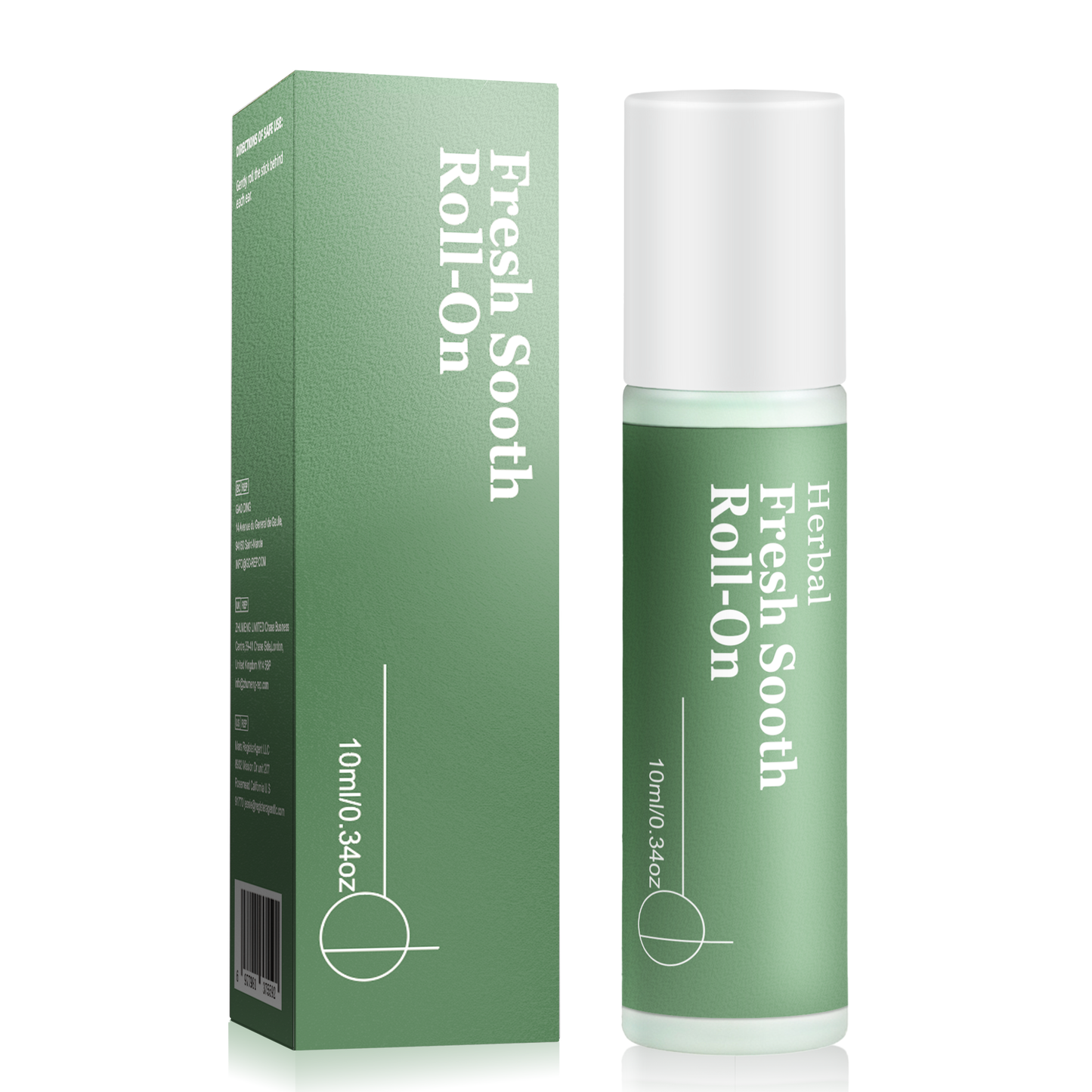 Herbal Fresh Soothing Roll-On ¨C Universal 10ml, 2-Bottle Set | Calming & Cooling Massage Oil