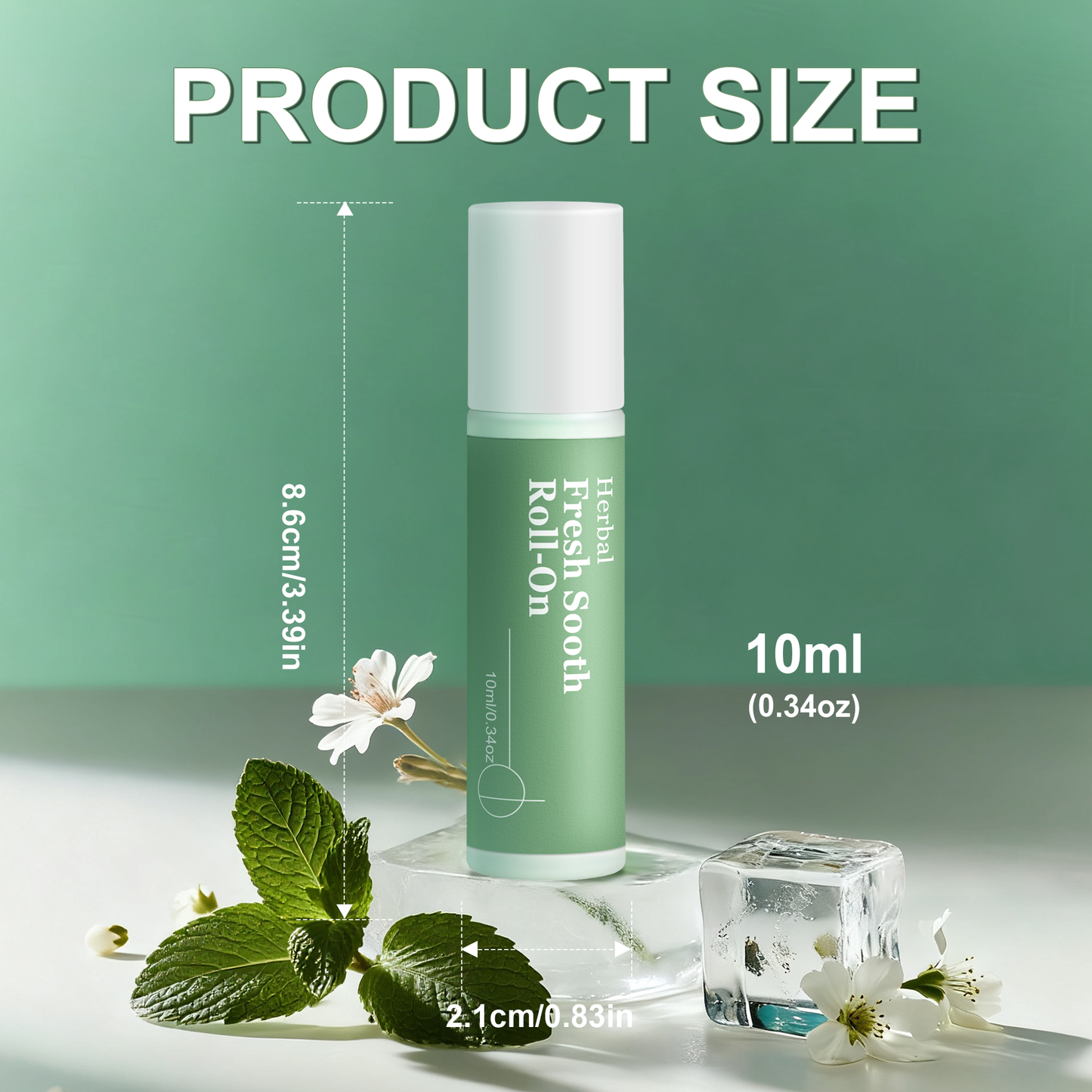 Herbal Fresh Soothing Roll-On ¨C Universal 10ml, 2-Bottle Set | Calming & Cooling Massage Oil
