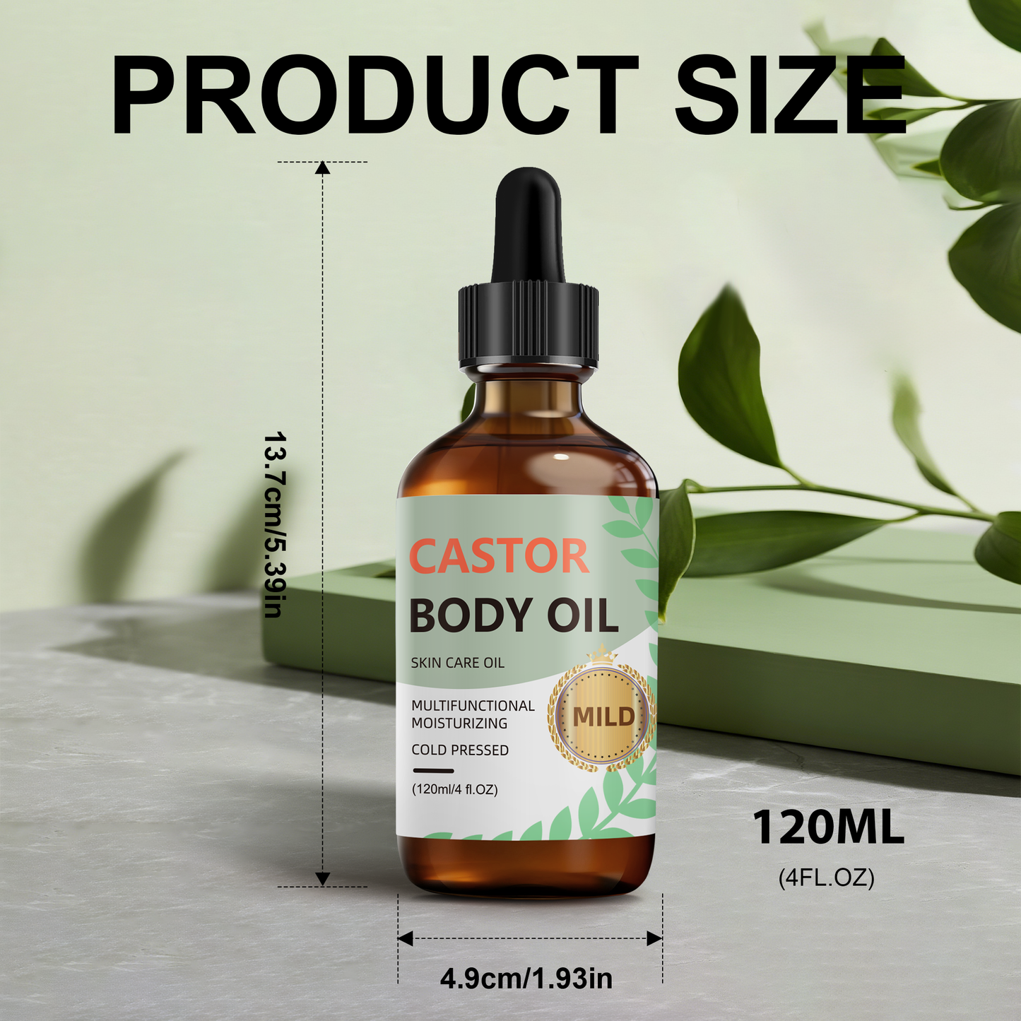 Castor Care Oil ¨C Universal 120ml | 100% Pure Castor Oil in Brown Glass Dropper Bottle