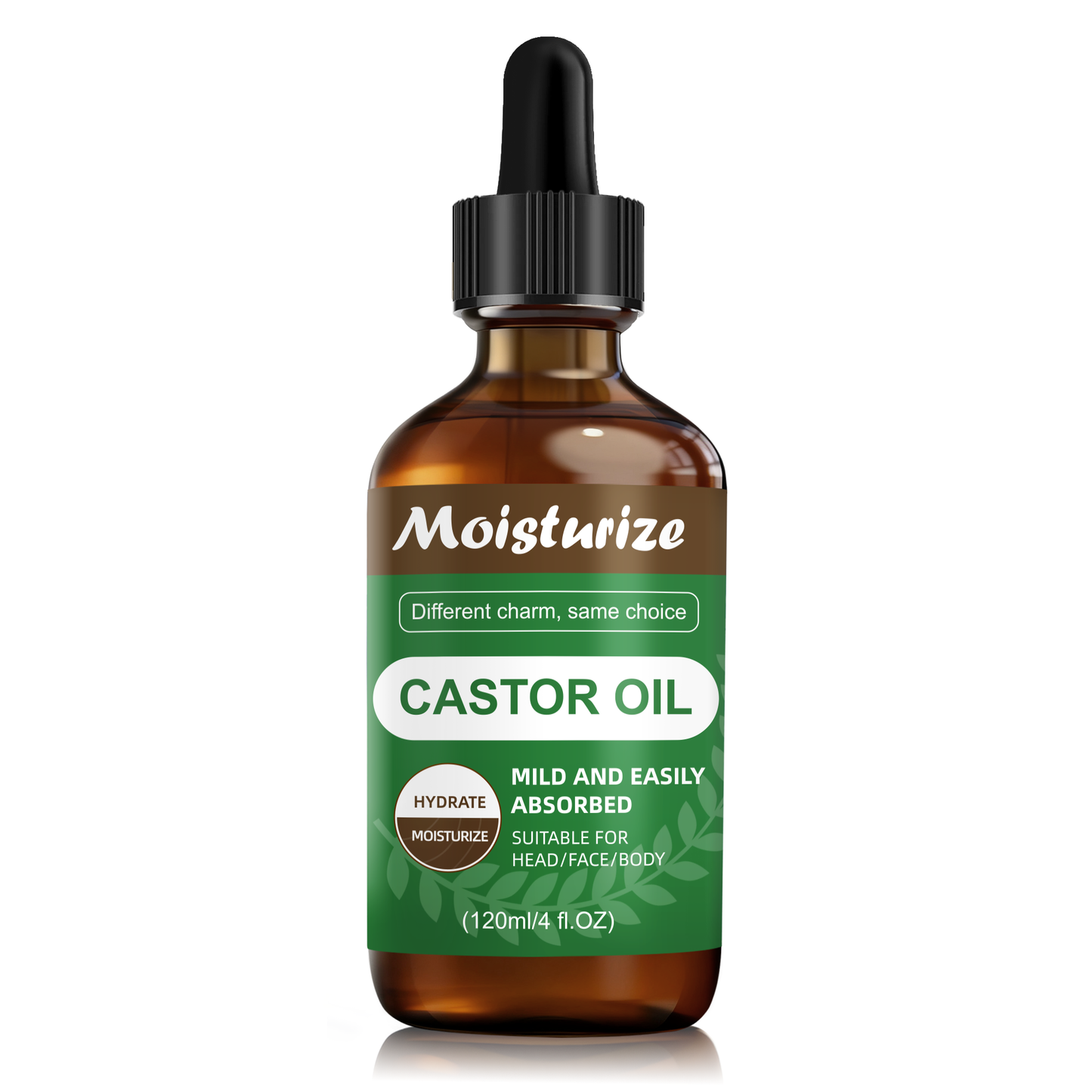 Castor Care Face Oil ¨C Universal 120ml | 100% Pure Castor Oil in Brown Glass Dropper Bottle with Paper Box