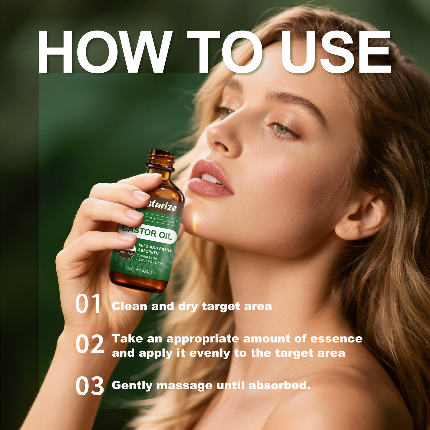 Castor Care Face Oil ¨C Universal 120ml | 100% Pure Castor Oil in Brown Glass Dropper Bottle with Paper Box