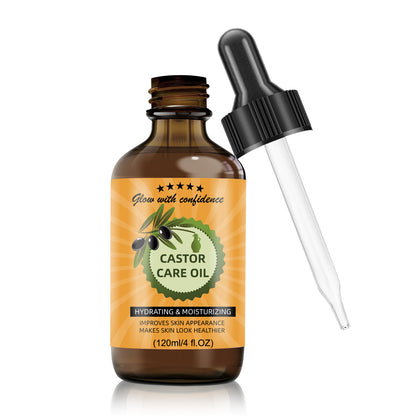 Castor Care Face Oil ¨C Universal 120ml | 100% Pure Castor Oil in Brown Plastic Dropper Bottle
