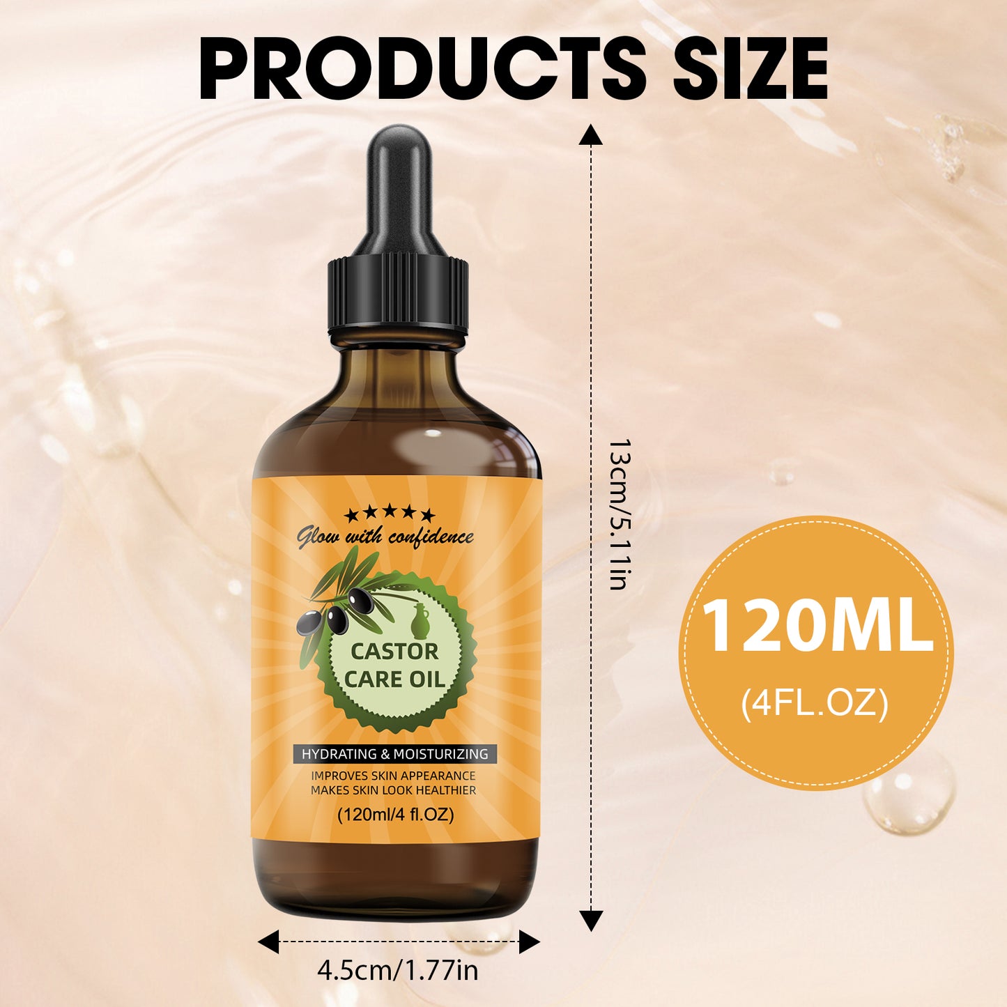 Castor Care Face Oil ¨C Universal 120ml | 100% Pure Castor Oil in Brown Plastic Dropper Bottle
