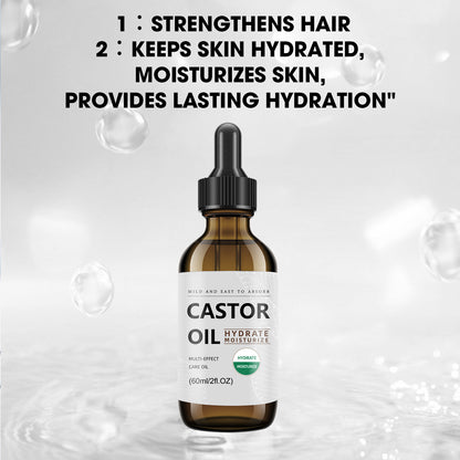Castor Care Oil ¨C Universal 60ml | 100% Pure Castor Oil in Brown Glass Dropper Bottle