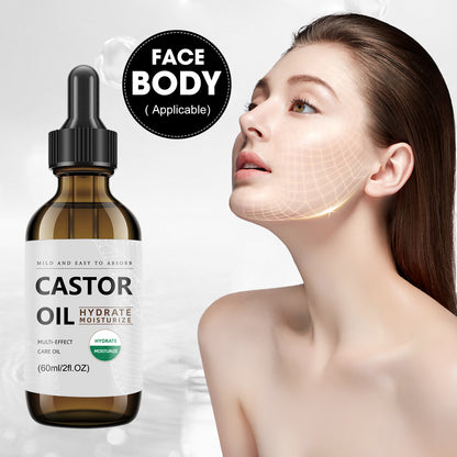 Castor Care Oil ¨C Universal 60ml | 100% Pure Castor Oil in Brown Glass Dropper Bottle