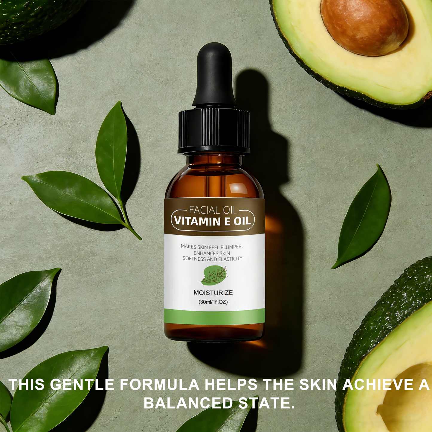 Vitamin E Face Oil ¨C Universal 30ml | Nourishing & Hydrating Oil in Brown Plastic Dropper Bottle