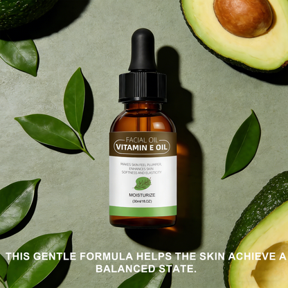 Vitamin E Face Oil ¨C Universal 30ml | Nourishing & Hydrating Oil in Brown Plastic Dropper Bottle