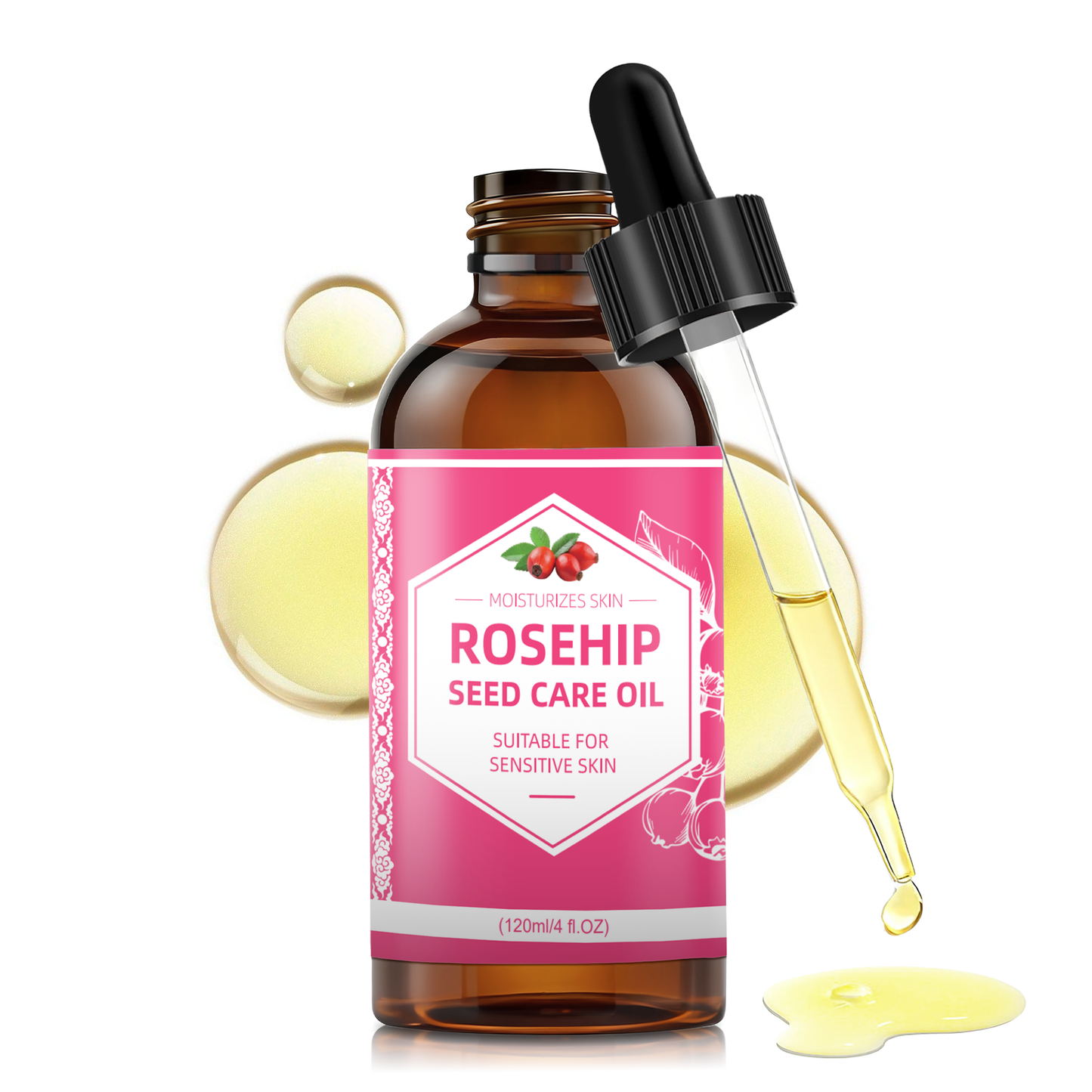 Rosehip Seed Care Oil ¨C Universal 120ml | Nourishing Body Oil in Plastic Dropper Bottle