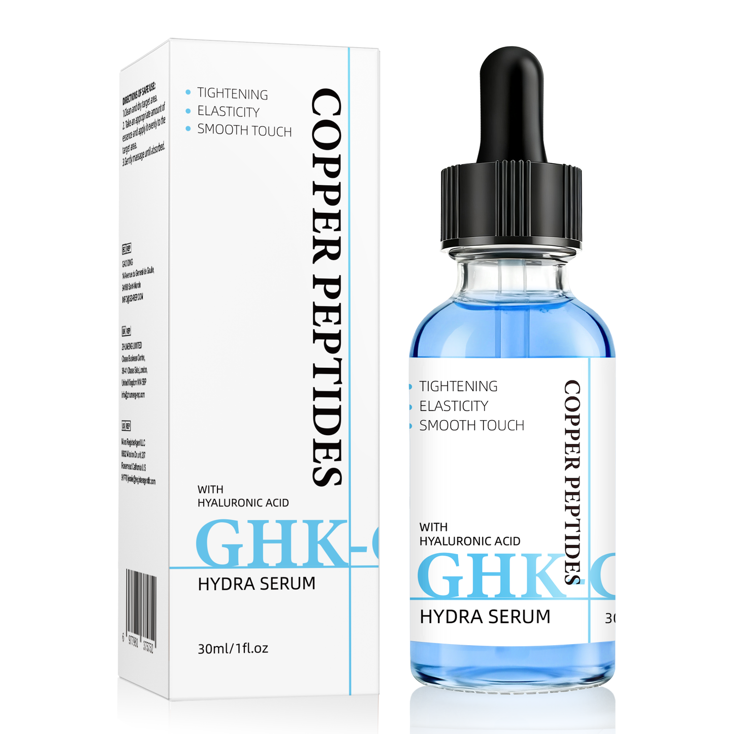 GHK-CU Copper Peptide Hydrating Serum ¨C Hyaluronic Acid Face Essence for Firming & Moisture