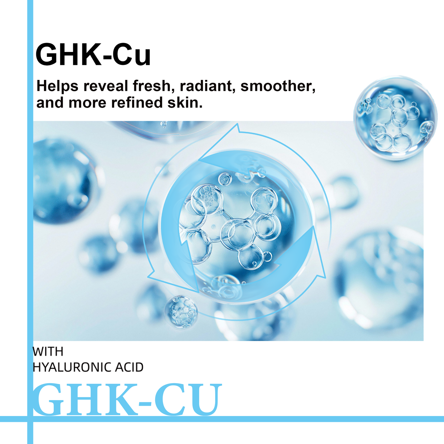 GHK-CU Copper Peptide Hydrating Serum ¨C Hyaluronic Acid Face Essence for Firming & Moisture