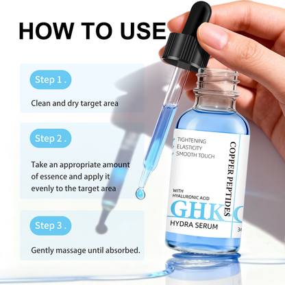 GHK-CU Copper Peptide Hydrating Serum ¨C Hyaluronic Acid Face Essence for Firming & Moisture