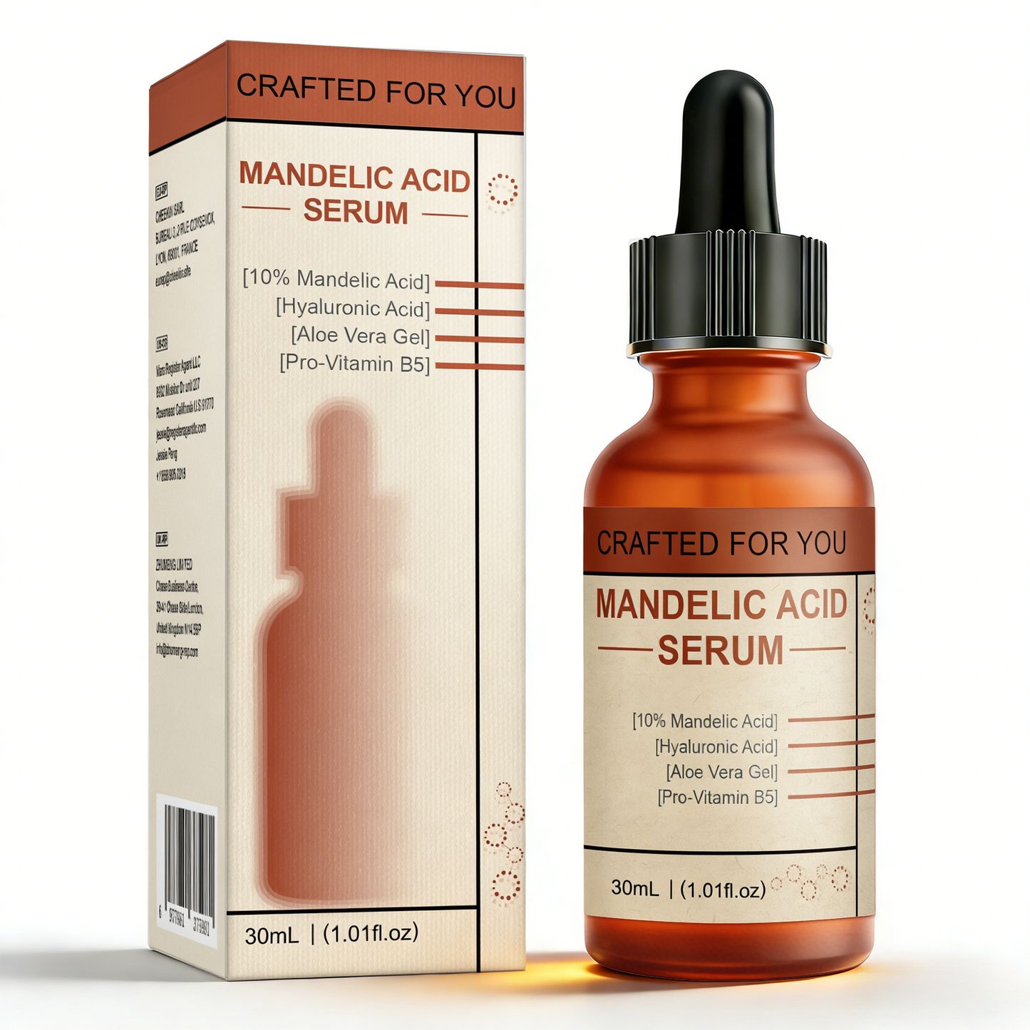 10% Mandelic Acid Serum ¨C Targets Fine Lines, Dark Spots, Wrinkles & Post-Acne Marks