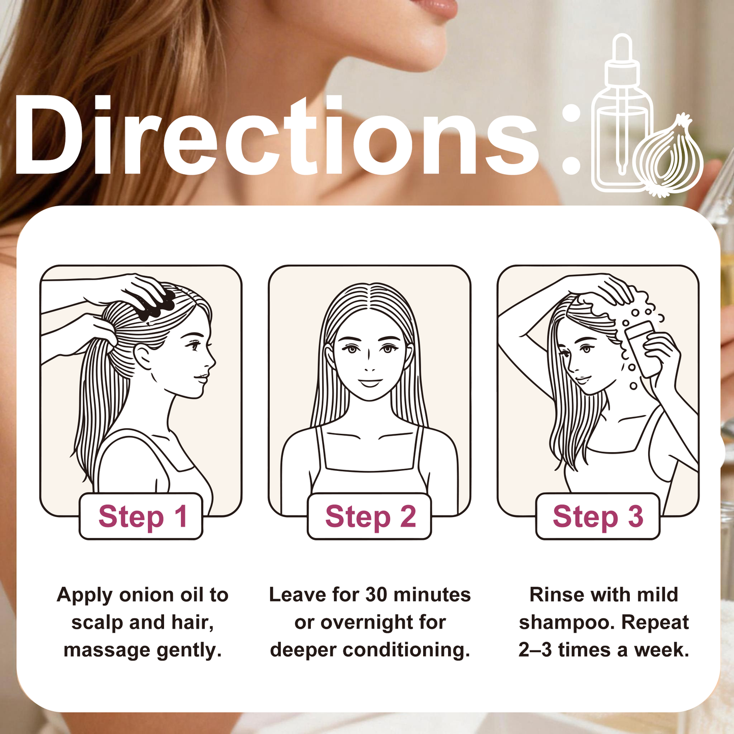 Onion Hair & Scalp Oil ¨C Balances Oil, Nourishes Scalp & Strengthens Hair