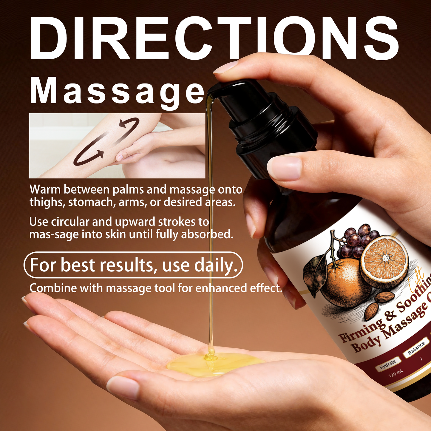 Firming Body Massage Oil ¨C Targets Skin Texture & Elasticity for a Smoother Look