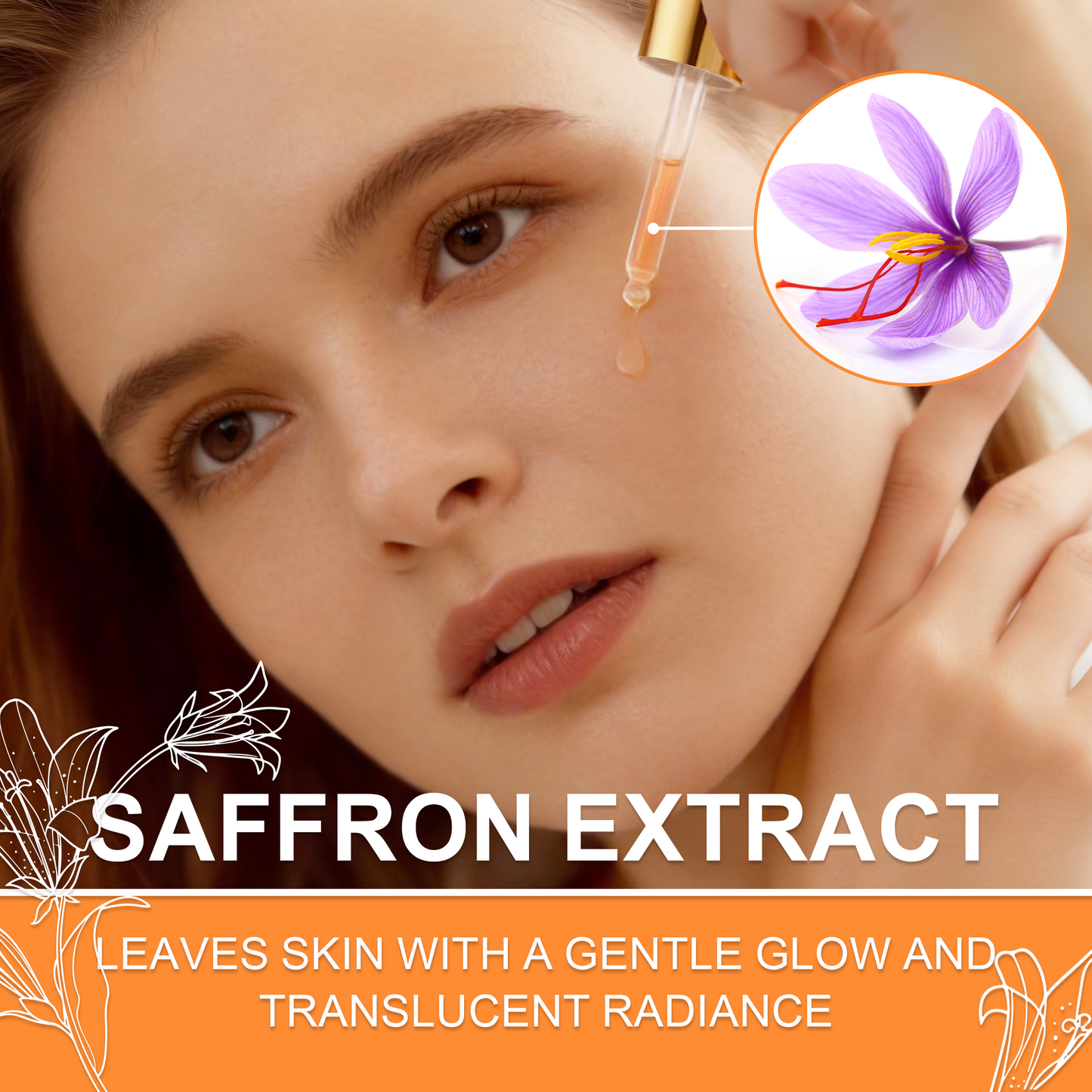 Saffron Serum ¨C Anti-Wrinkle, Brightening & Hydrating Face Essence for Fine Lines