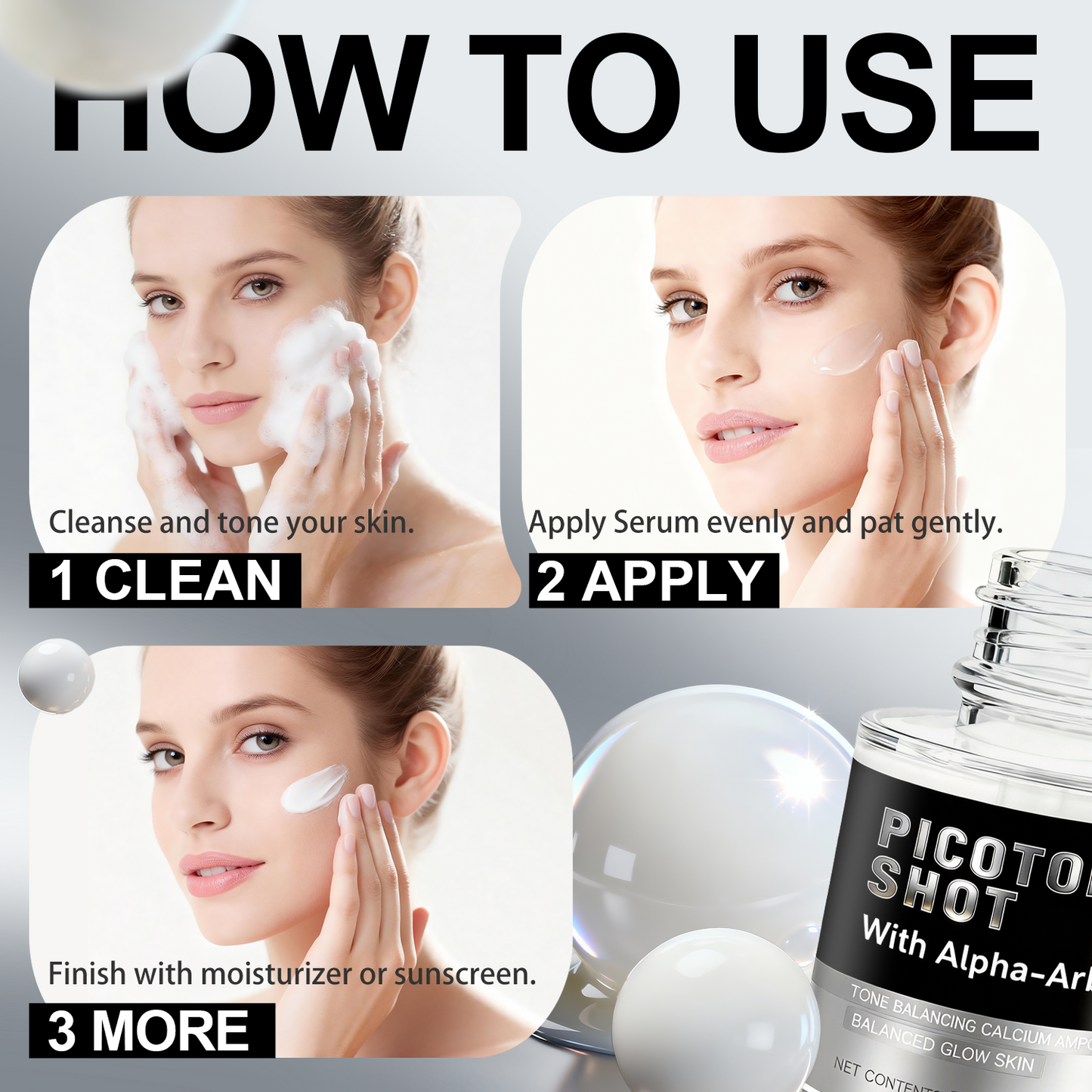 Pikoting Brightening Ampoule Serum ¨C Hydrating & Nourishing Face Essence for Radiant Skin