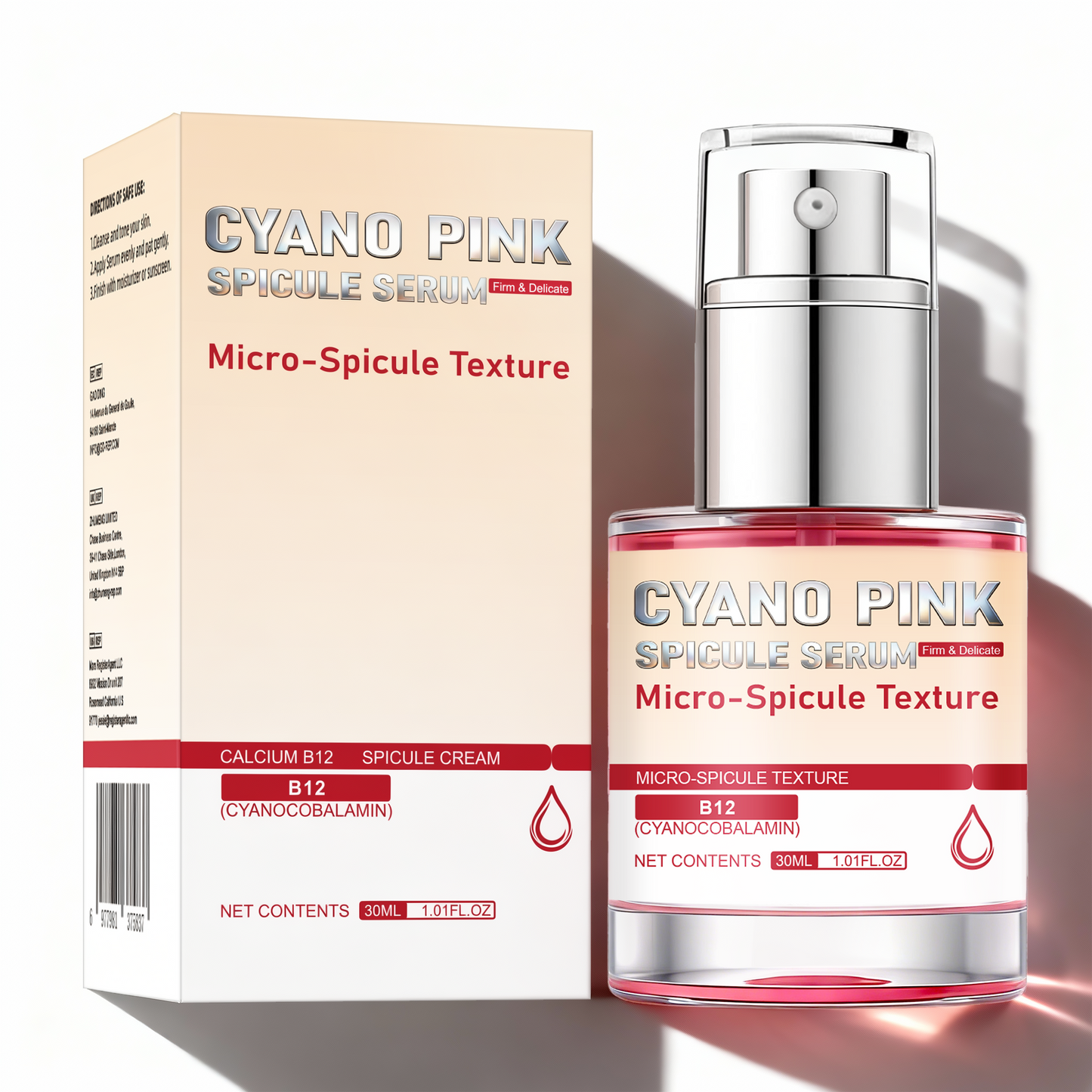 Cyano Pink Spicule Serum ¨C Brightening, Hydrating & Facial Treatment Essence