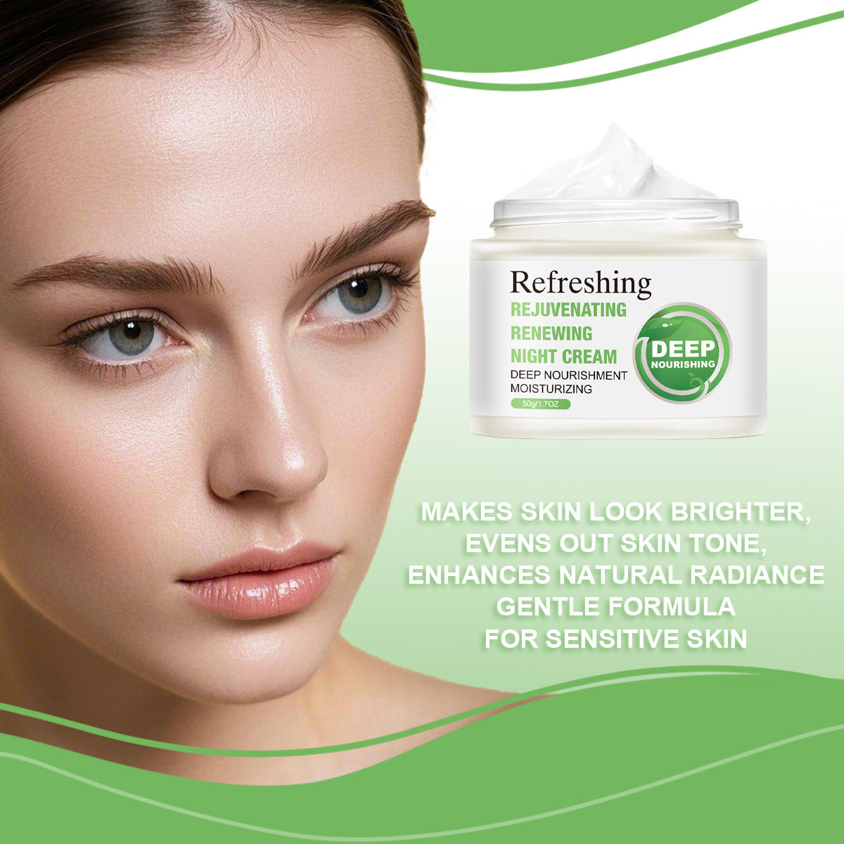 Moisturizing Facial Night Cream with Soy & Niacinamide