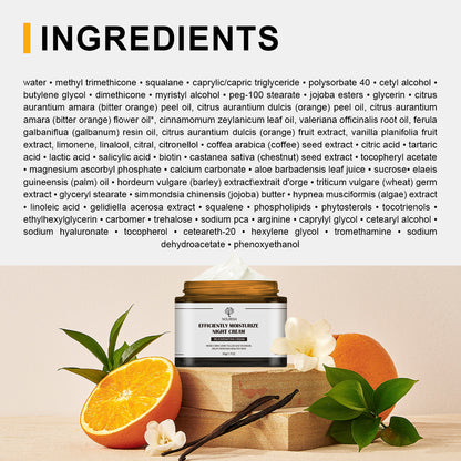 Efficiently moisturize night cream